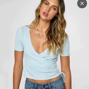 Bp flirty tie crop top size Medium